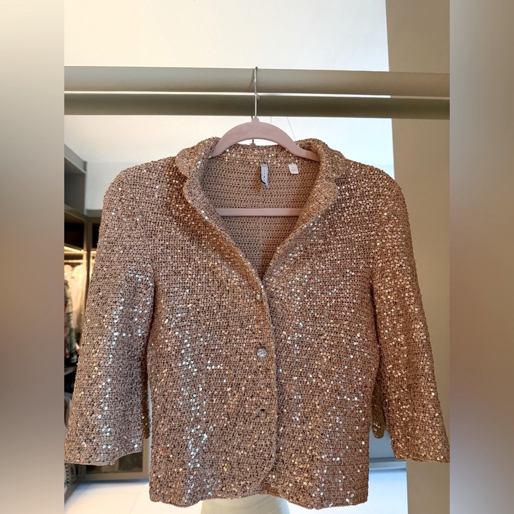 Vintage Rose Gold Sequin Jacket